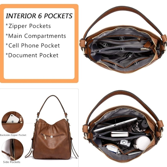 Vegan Leather Hobo Bag - Picture 6 of 10